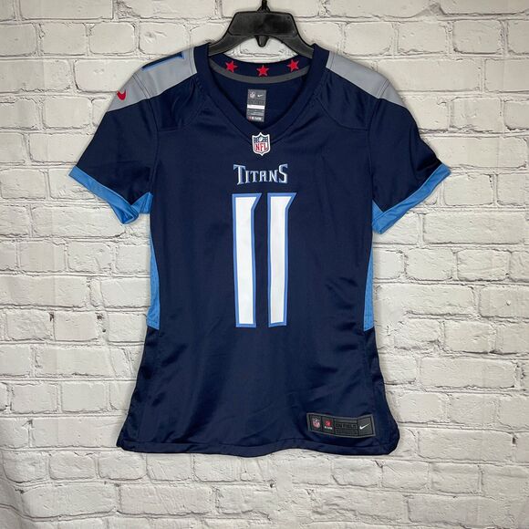 Nike Youth Girls NFL TN Titans Jersey Brown 11 Short Sleeve V-Neck Size Small - Picture 1 of 10